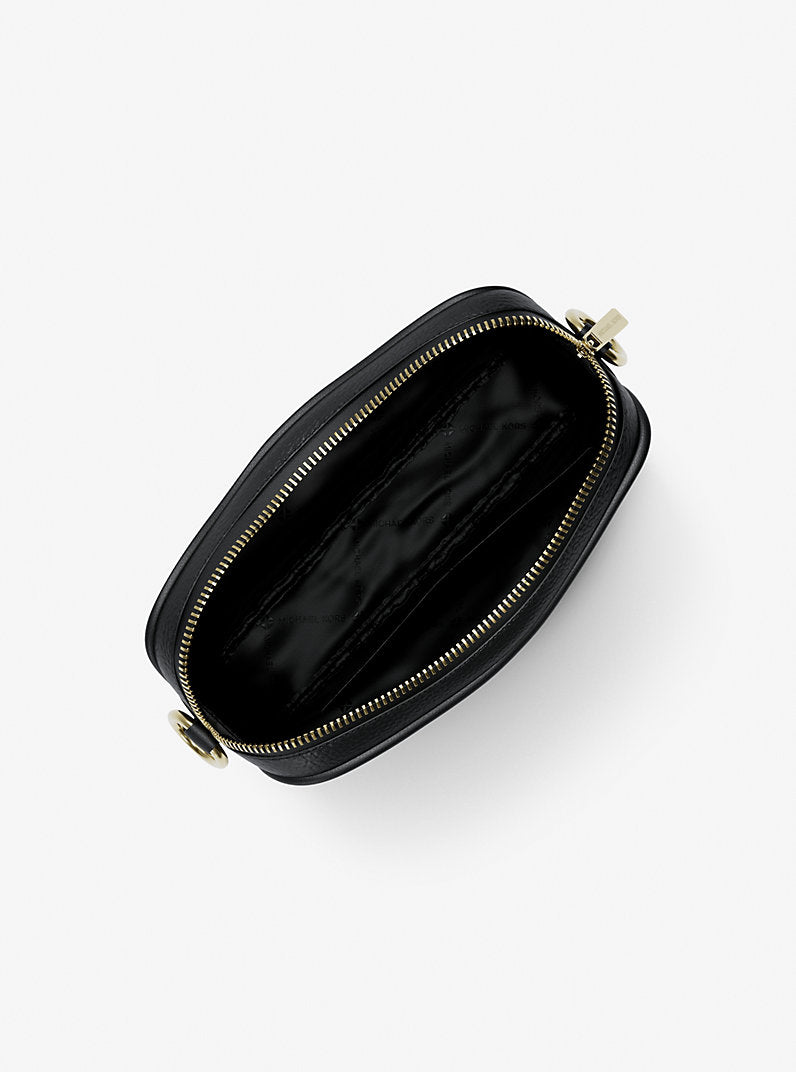Jet Set Small Pebbled Leather Camera Crossbody Bag