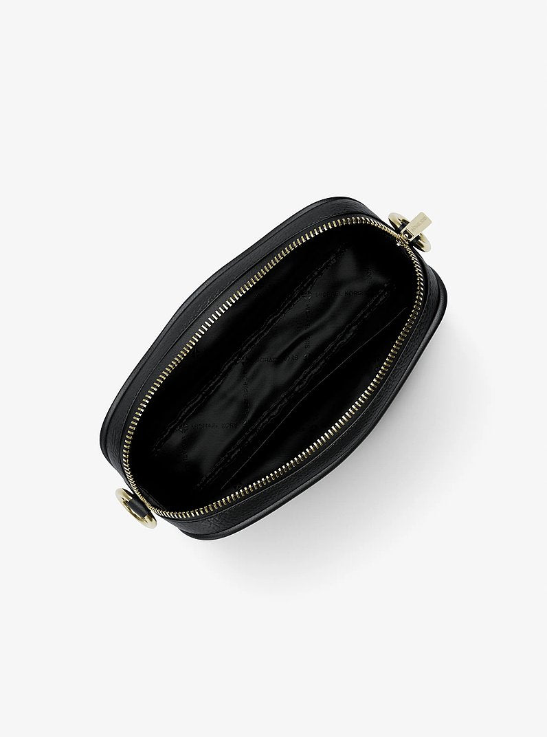 Jet Set Small Pebbled Leather Camera Crossbody Bag