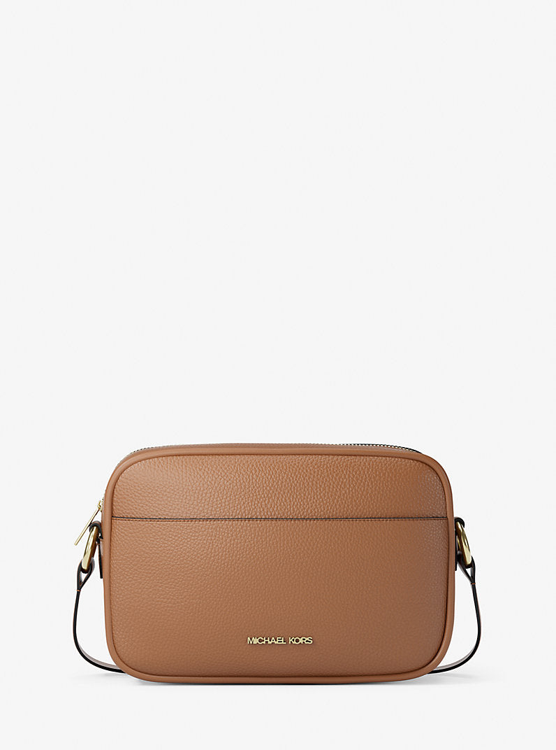 Jet Set Large Pebbled Leather Camera Crossbody Bag