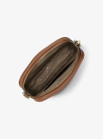 Jet Set Large Pebbled Leather Camera Crossbody Bag