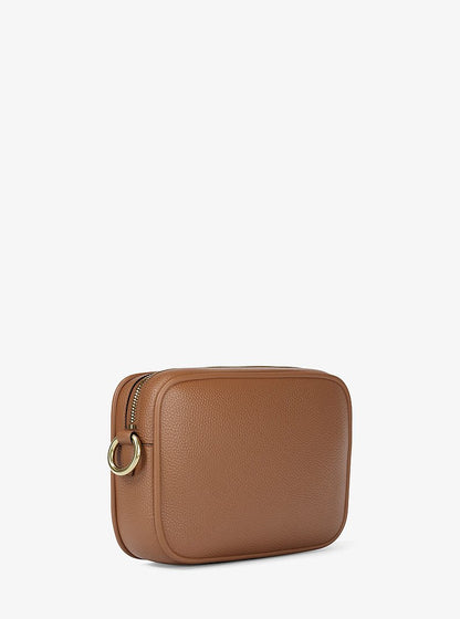Jet Set Large Pebbled Leather Camera Crossbody Bag