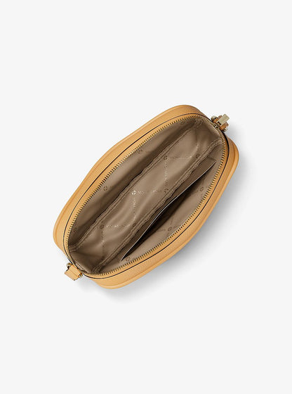 Jet Set Large Pebbled Leather Camera Crossbody Bag