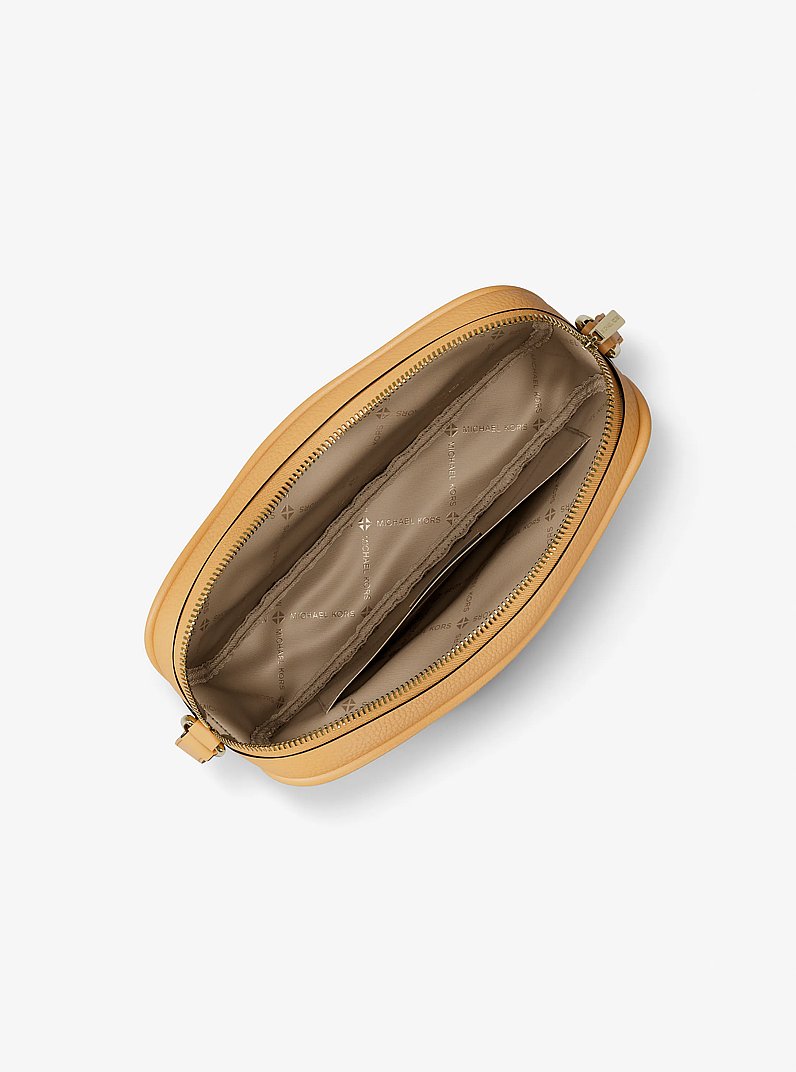 Jet Set Large Pebbled Leather Camera Crossbody Bag