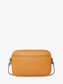Jet Set Large Pebbled Leather Camera Crossbody Bag