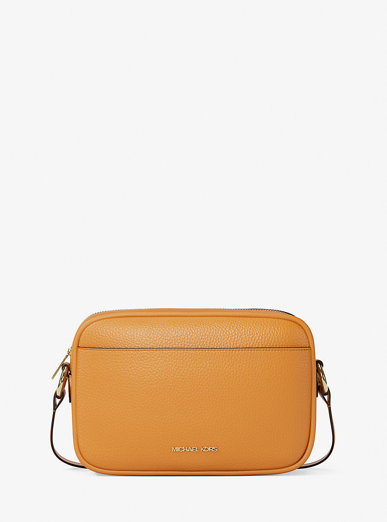 Jet Set Large Pebbled Leather Camera Crossbody Bag