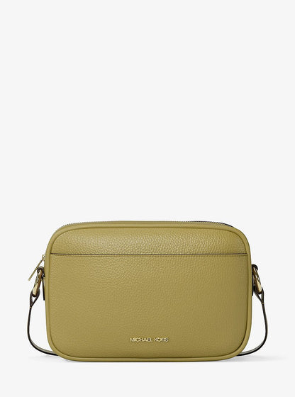 Jet Set Large Pebbled Leather Camera Crossbody Bag