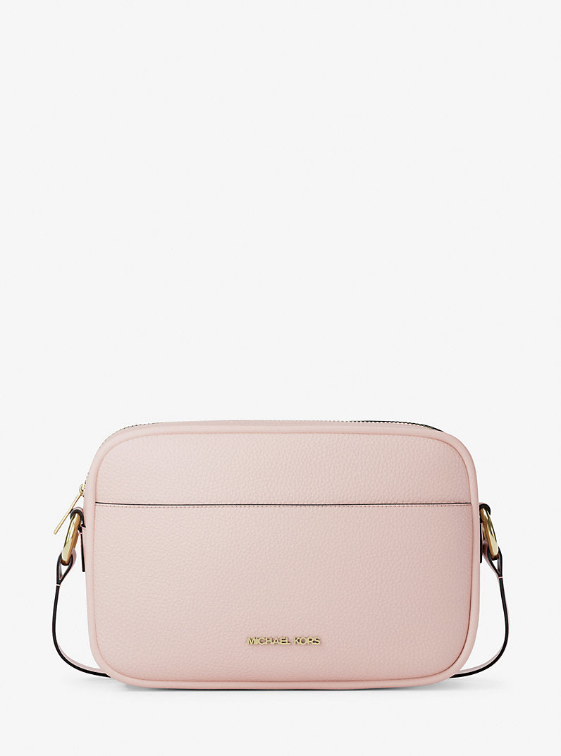 Jet Set Large Pebbled Leather Camera Crossbody Bag