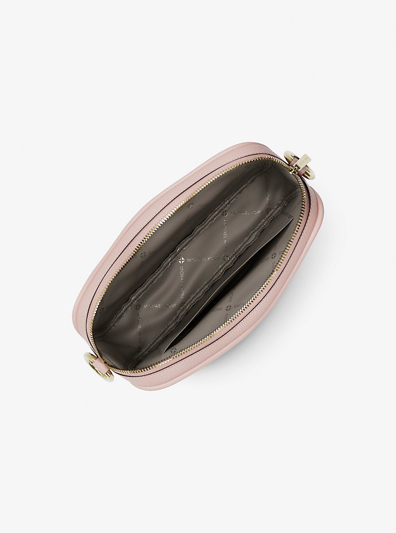 Jet Set Large Pebbled Leather Camera Crossbody Bag