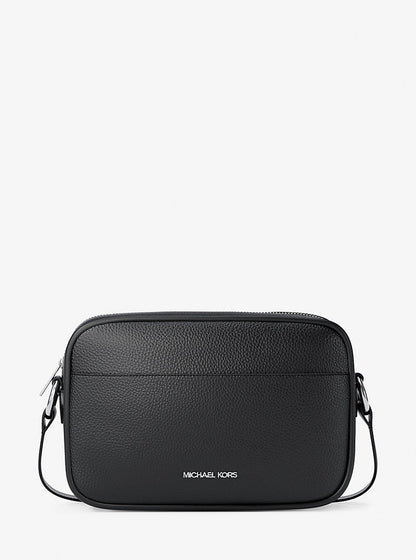 Jet Set Large Pebbled Leather Camera Crossbody Bag