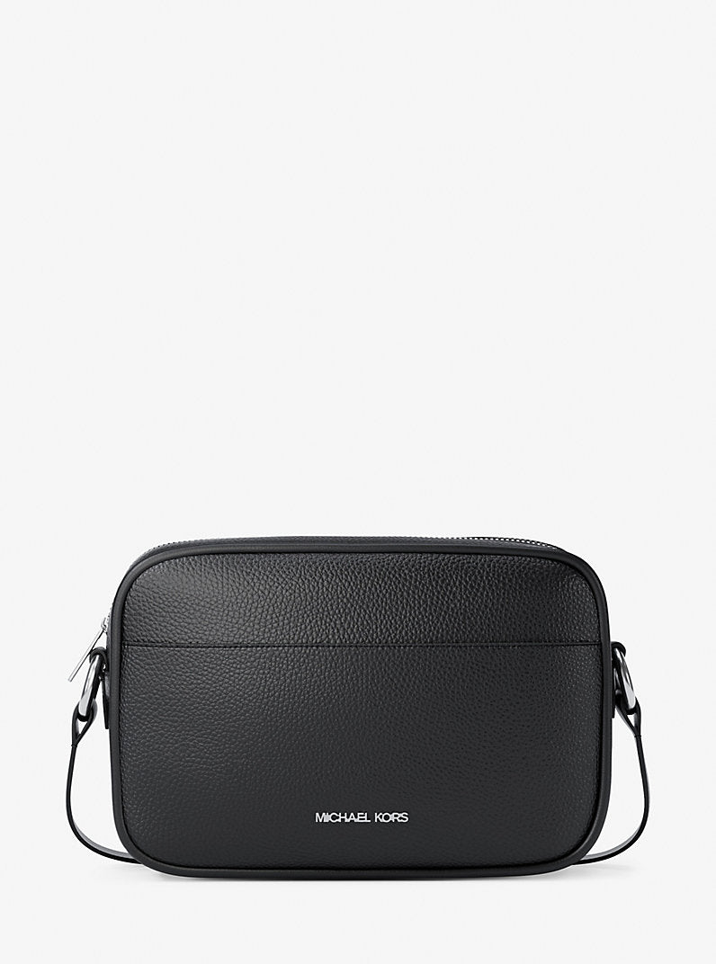 Jet Set Large Pebbled Leather Camera Crossbody Bag