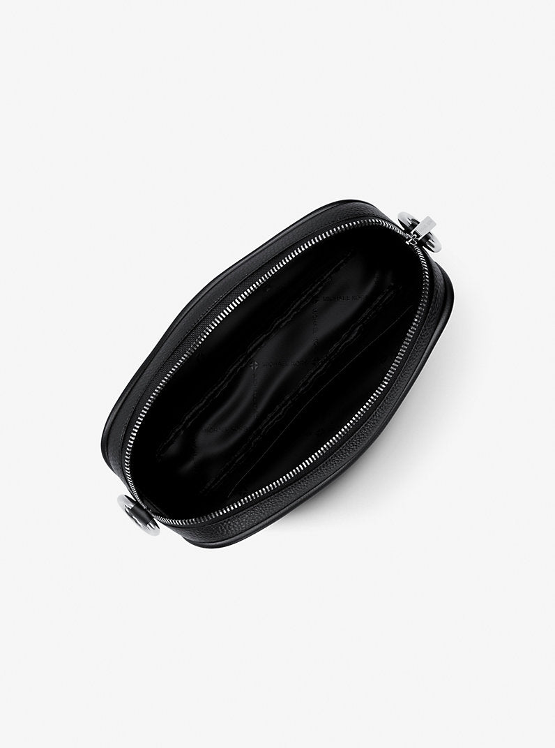 Jet Set Large Pebbled Leather Camera Crossbody Bag