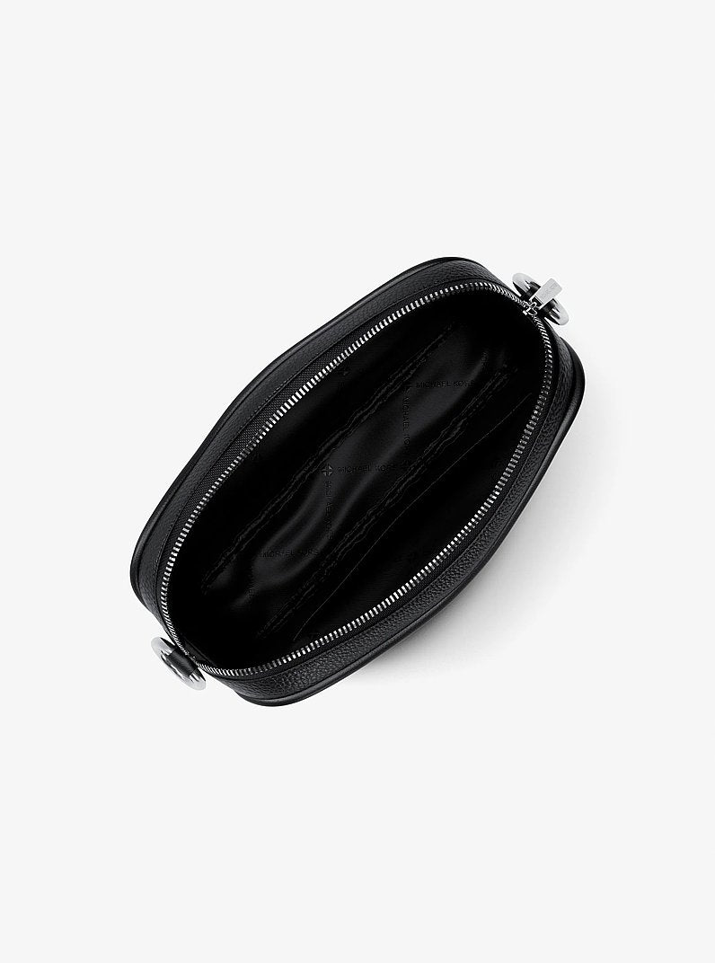 Jet Set Large Pebbled Leather Camera Crossbody Bag