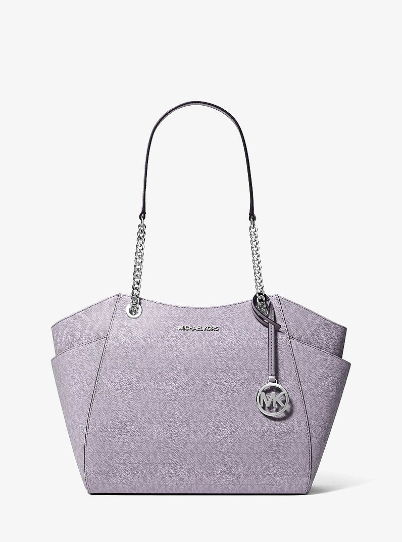 Jet Set Large Signature Logo Shoulder Bag