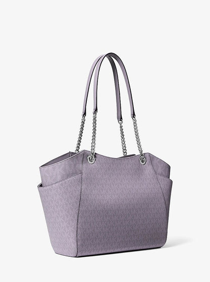 Jet Set Large Signature Logo Shoulder Bag