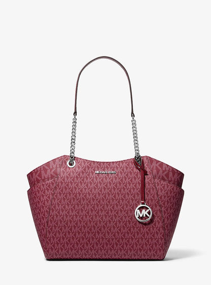 Jet Set Large Signature Logo Shoulder Bag