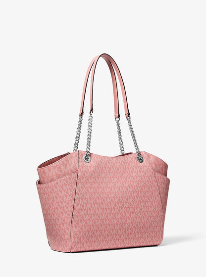 Jet Set Large Signature Logo Shoulder Bag