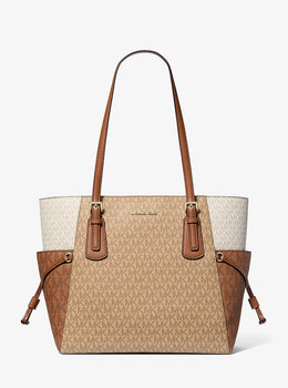 Voyager Large Color-Block Signature Logo Tote Bag
