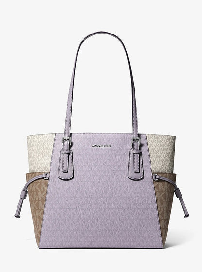 Voyager Large Color-Block Signature Logo Tote Bag
