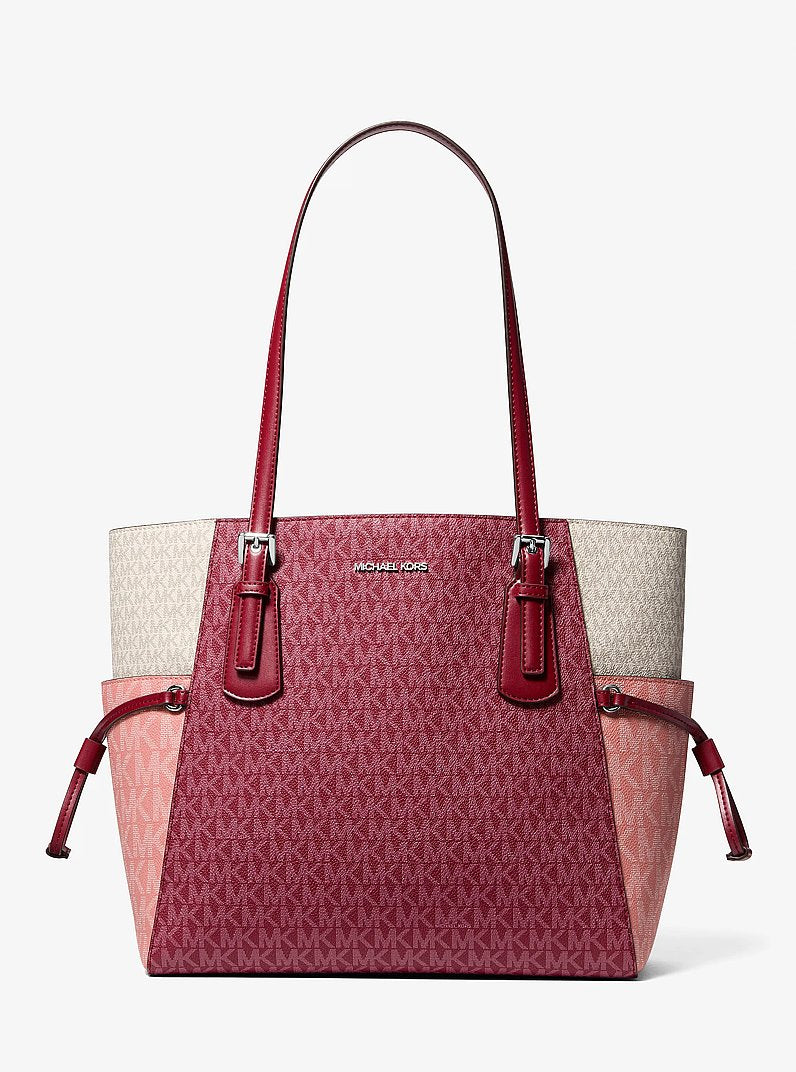 Voyager Large Color-Block Signature Logo Tote Bag