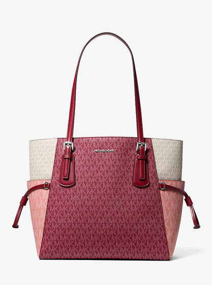 Voyager Large Color-Block Signature Logo Tote Bag