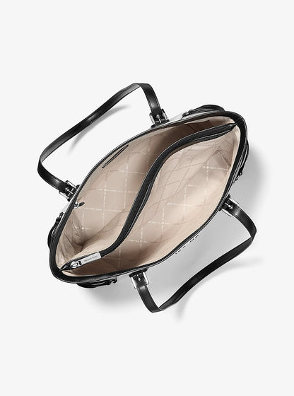 Voyager Large Color-Block Signature Logo Tote Bag