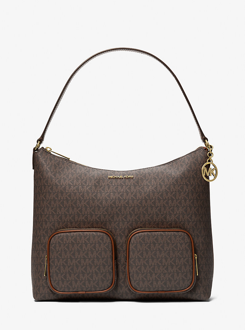 Merritt Large Signature Logo Cargo Shoulder Bag