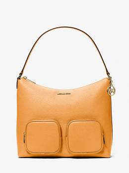 Merritt Large Pebbled Leather Cargo Shoulder Bag