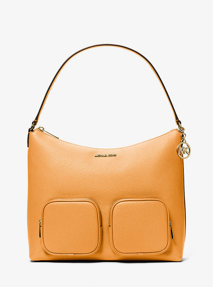 Merritt Large Pebbled Leather Cargo Shoulder Bag