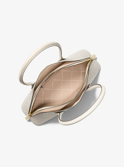 Petra Medium Signature Logo Shoulder Bag