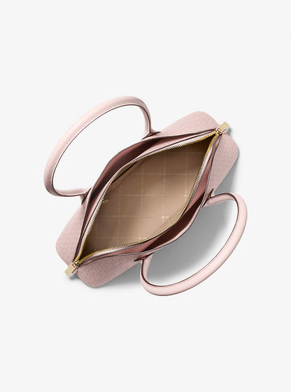 Petra Medium Signature Logo Shoulder Bag