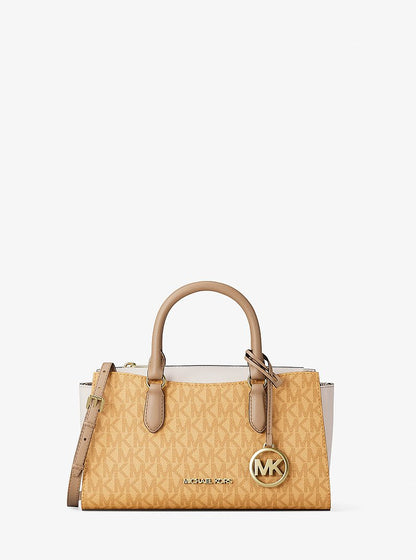 Arden Small Color-Block Signature Logo Messenger Bag