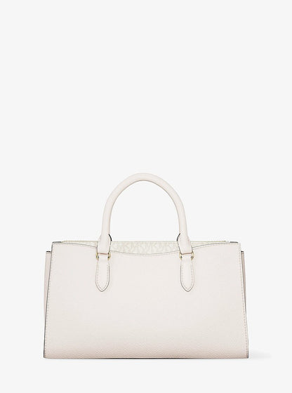 Arden Medium Leather Top-Zip Satchel
