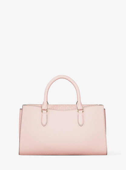 Arden Medium Leather Top-Zip Satchel