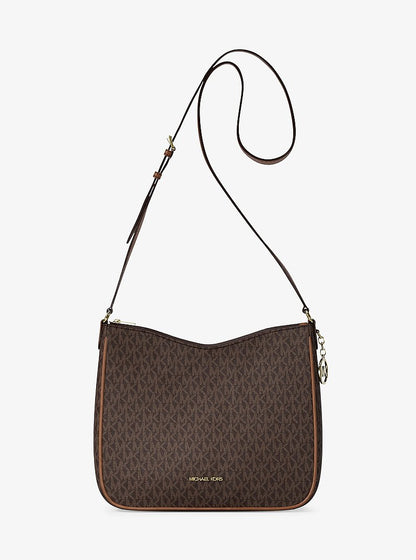 Nayla Medium Signature Logo Messenger Bag