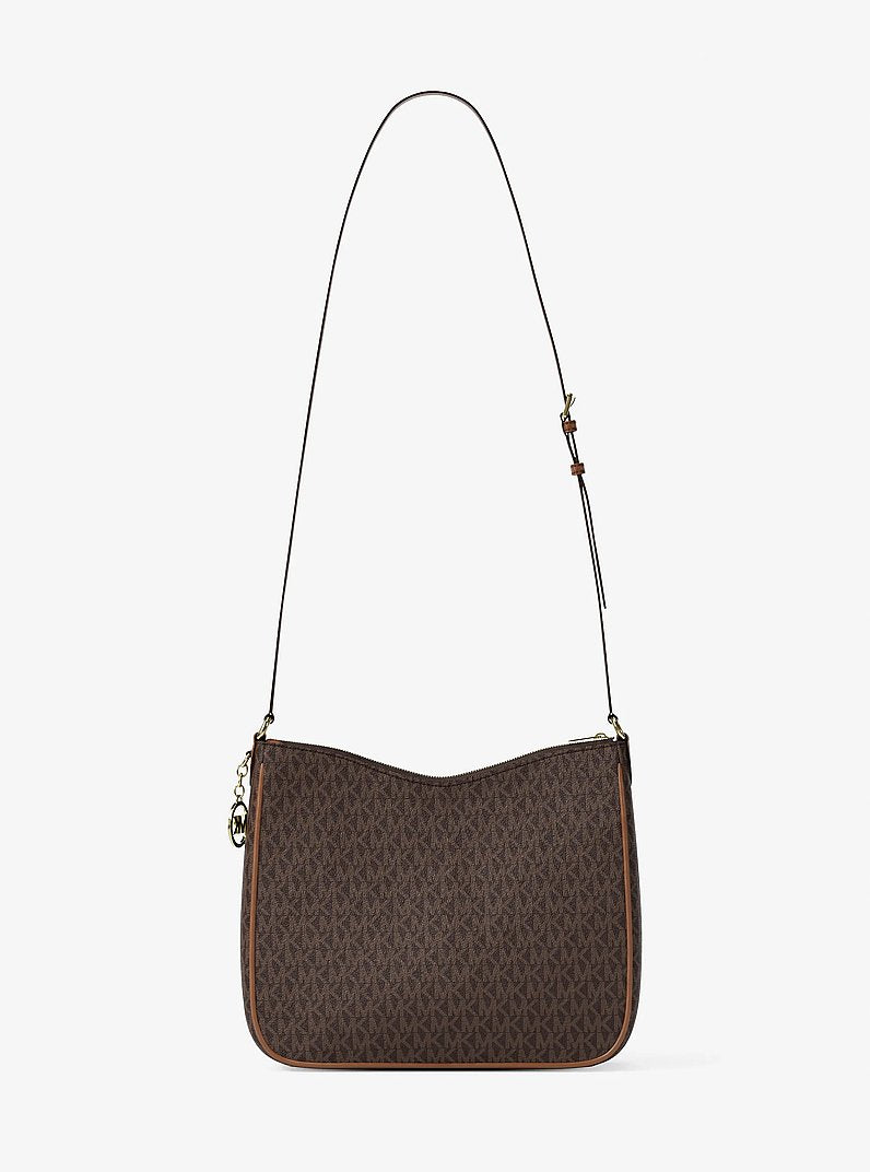 Nayla Medium Signature Logo Messenger Bag