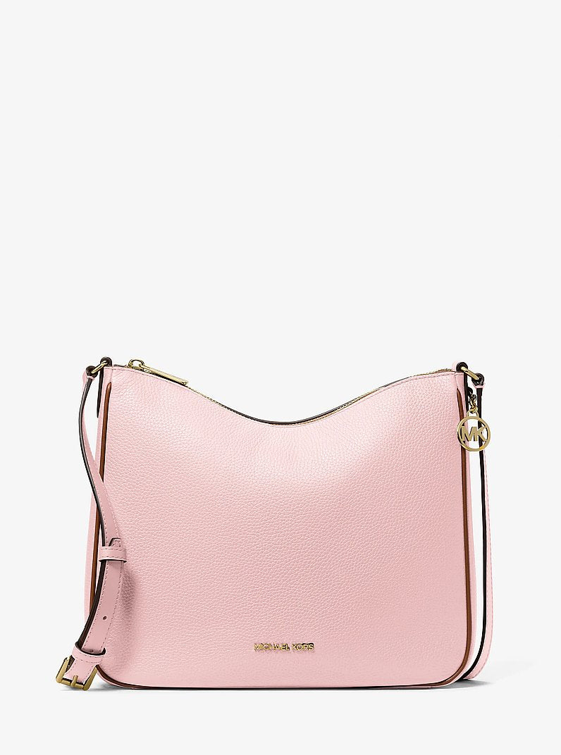 Nayla Medium Pebbled Leather Messenger Bag