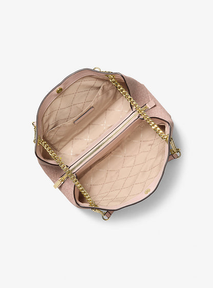 Christina Medium Signature Logo Messenger Bag