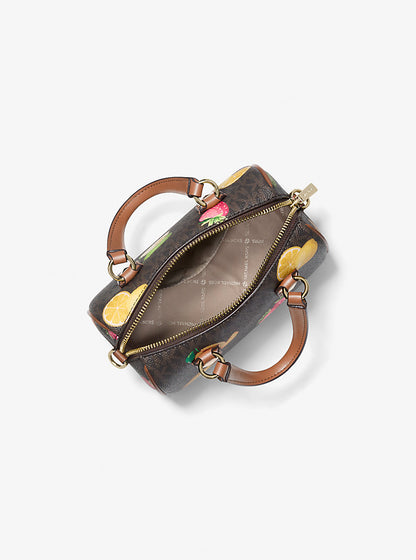 Grayson Small Printed Signature Logo Duffel Crossbody Bag