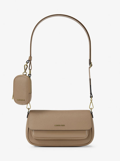 Jet Set Travel Small Pebbled Leather Crossbody Bag With Pouch