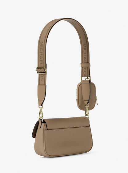 Jet Set Travel Small Pebbled Leather Crossbody Bag With Pouch