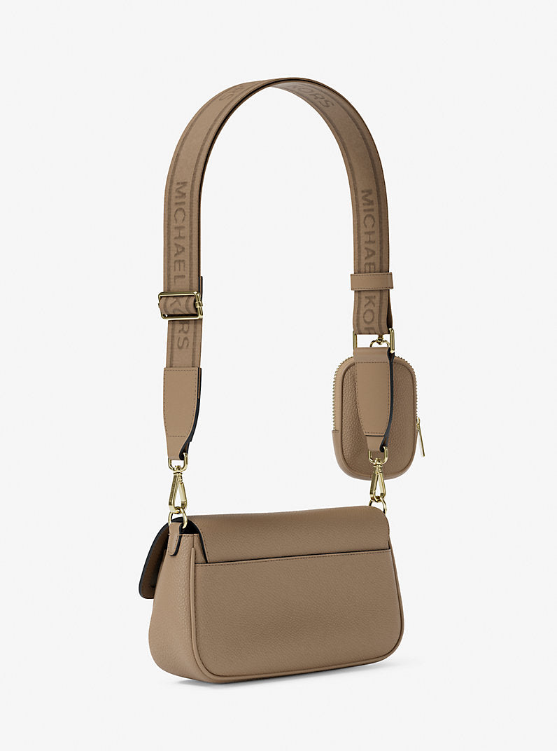 Jet Set Travel Small Pebbled Leather Crossbody Bag With Pouch
