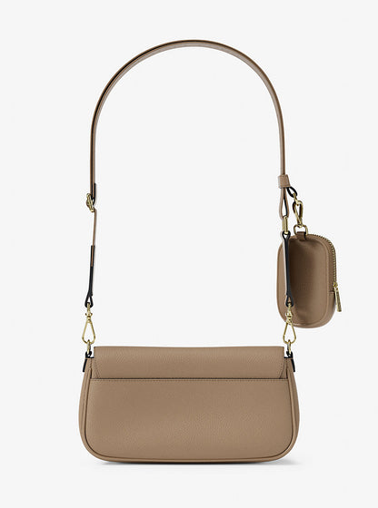 Jet Set Travel Small Pebbled Leather Crossbody Bag With Pouch