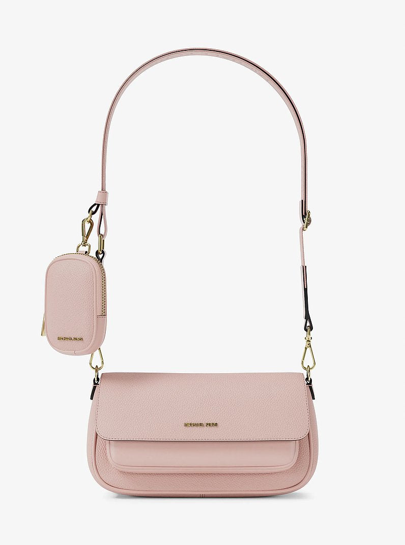 Jet Set Travel Small Pebbled Leather Crossbody Bag With Pouch