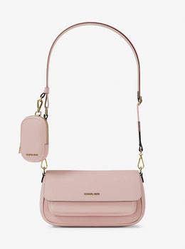 Jet Set Travel Small Pebbled Leather Crossbody Bag With Pouch