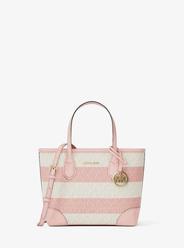 Eva Extra-Small Striped Signature Logo Convertible Tote Bag