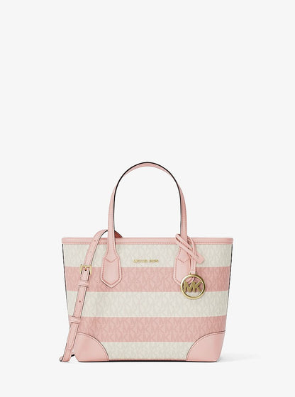 Eva Extra-Small Striped Signature Logo Convertible Tote Bag