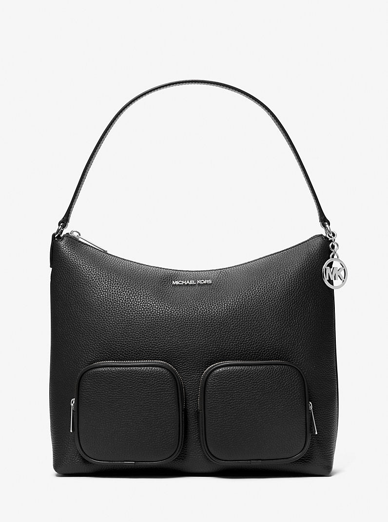 Merritt Large Pebbled Leather Cargo Shoulder Bag