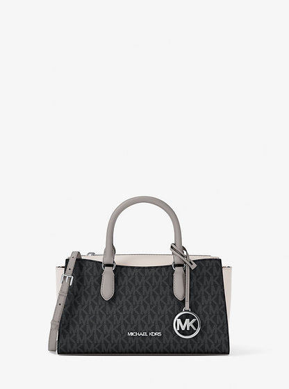 Arden Small Color-Block Signature Logo Messenger Bag