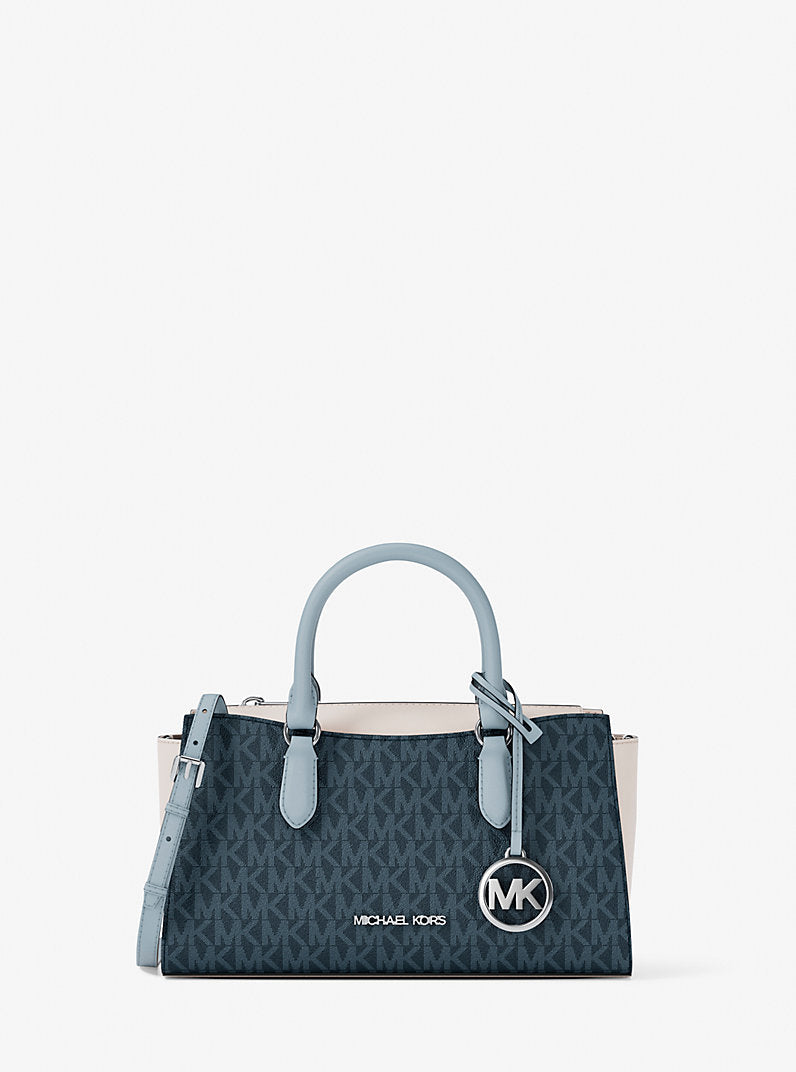 Arden Small Color-Block Signature Logo Messenger Bag