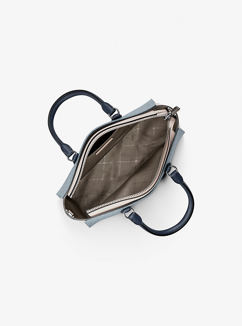 Arden Small Color-Block Signature Logo Messenger Bag